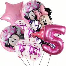 Party Balloon Set, Pink Star And Cartoon Foil Balloons With Sequin Balloons, For Milestone Birthday Decoration - As Shown In the Figure - View 21