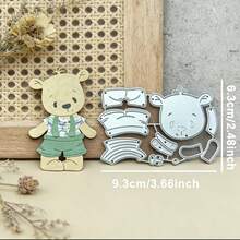 1pc Latest Cute Bear Metal Cutting Die, Suitable For Making Paper Cards, Scrapbooks, Custom Cards, Photo Albums And Craft Decorations. - Little Bear - View 10