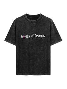 "Women Of Tomorrow" Black T-Shirt, Anime Items, Anime T-Shirts, Funny T-Shirts For Men, Printed T-Shirt, Top, Unisex, Casual, Loose Fit, Vintage Fashion, Style - 黑色 - 查看 1