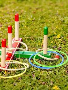 30pcs/10pcs/2pcs Juego de Lanzamiento de Aros de Plástico Multicolor, Aros de Carnaval, Para Juegos de Práctica de Velocidad y Agilidad, Juegos de Jardín y Patio al Aire Libre, Juegos de Despedida de Soltera, Regalos de Fiesta de Cumpleaños y Vacaciones de Carnaval, Accesorios de Fiesta de Festival de Playa y Césped (Colores Aleatorios) - Multicolor - Ver 4