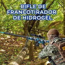 Hydrogel Sniper Rifle With Telescopic Sight And Silencer, 15m Range, High Rate Of Fire - Multicolor - View 11