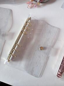 Rose Gold/Gold A5/A6/A7 PVC Transparent Loose-Leaf Binder Cover 3D Sticker/Postcard/Photo Card Collection Album,Card Holder - Color - View 11