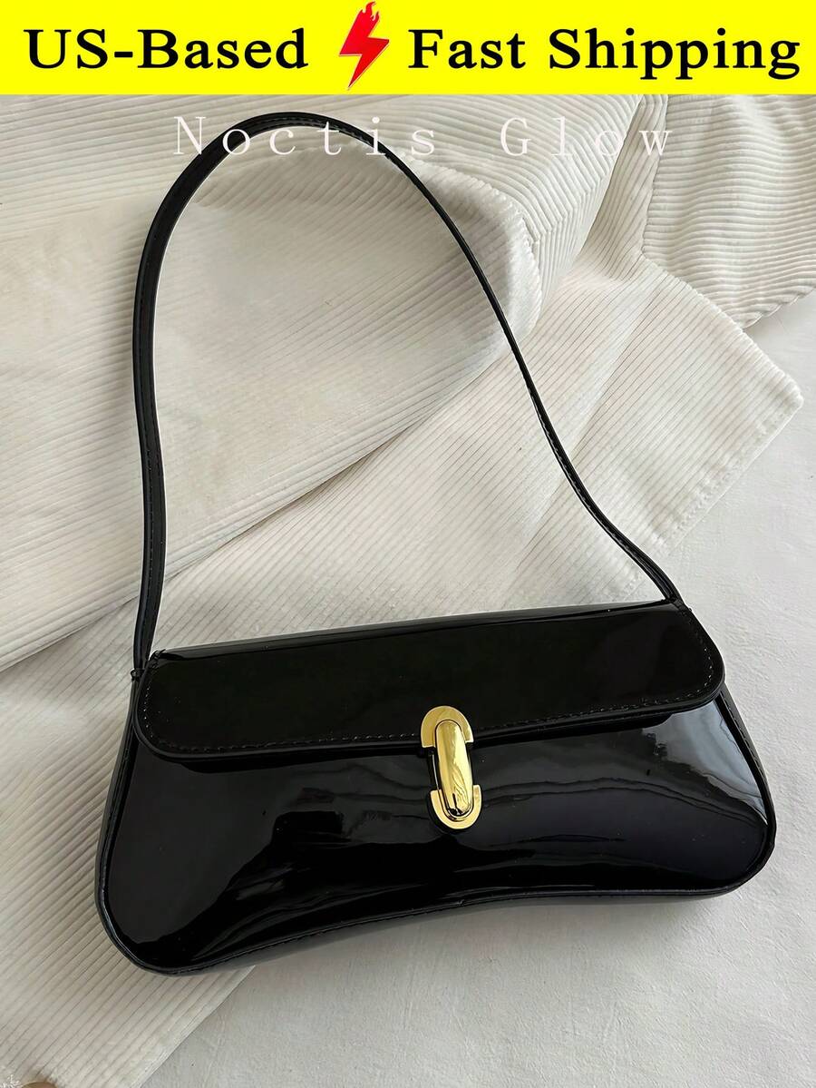 Women's Vintage Leather Underarm Bag Chic Shoulder Purse Small Handbag Perfect For Daily Commute Shopping Dates Gatherings Ideal As A Birthday Gift - 彩色 - 查看 1