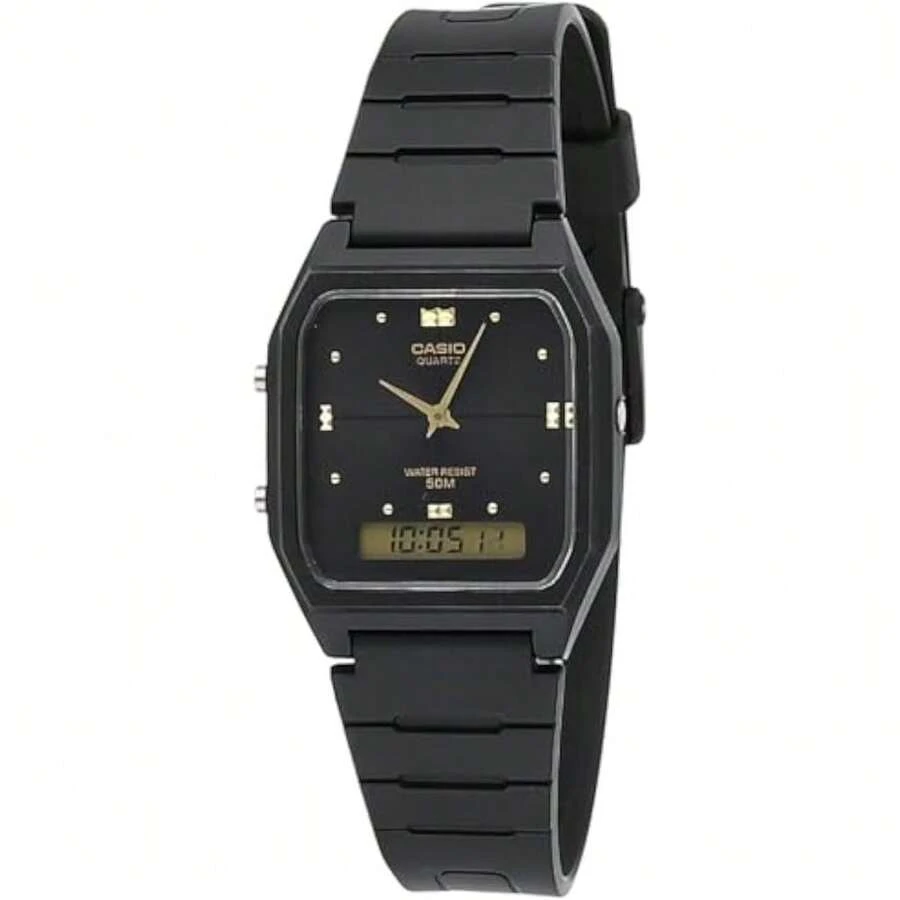 Casio AW48HE-1AV Men's Black Resin Band Analog Digital Dual Time Zone Watch - default - 查看 1