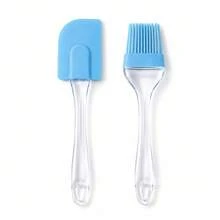 2pcs-6pcs Random Color Silicone Spatula And Basting Brush Set, Clear Handle Kitchen Utensil Tools For Baking, Cooking, Mixing, Scraping, Sauce Brushing, BBQ And Home Kitchen Use - Random Color - View 11