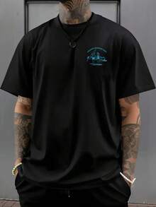 Camiseta de hombre con hombros caídos, adecuada para el surf de fin de semana y las vacaciones en la playa, con un diseño de estampado único, camiseta de hombre de corte holgado, ropa de hom - Blanco - Ver 9
