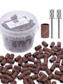 120 bandes de ponçage et 2 forets à roulement, compatibles avec les bandes de ponçage de 6,35 mm et les bandes de ponçage pour ponceuse à ongles, idéal pour une utilisation à domicile et en salon-80#, 120#, 180#, 240#; fournitures pour ongles, outils pour ongles, outils d'art pour ongles, saison de la rentrée scolaire, ongles - Tabac - Voir 9