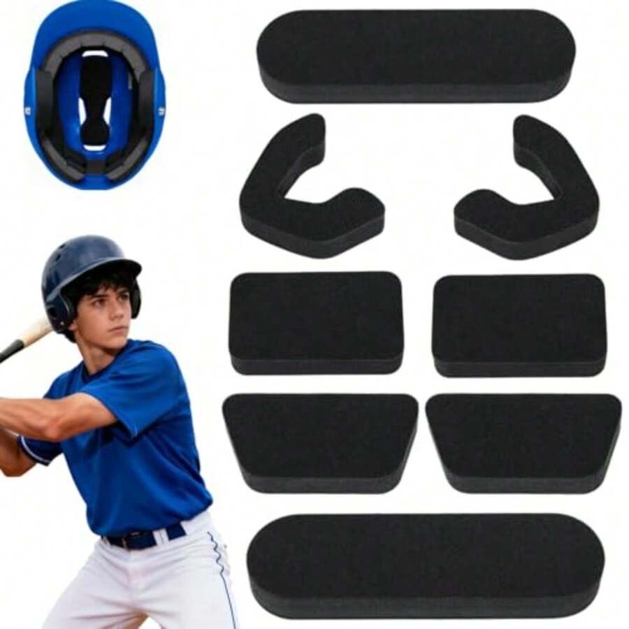 Helmet Padding Fit Kit Compatible With All Easton Batting Catchers Helmets - 0.79 Thickened Universal Foam Pads For Baseball And Softball Ers - New-black - View 1