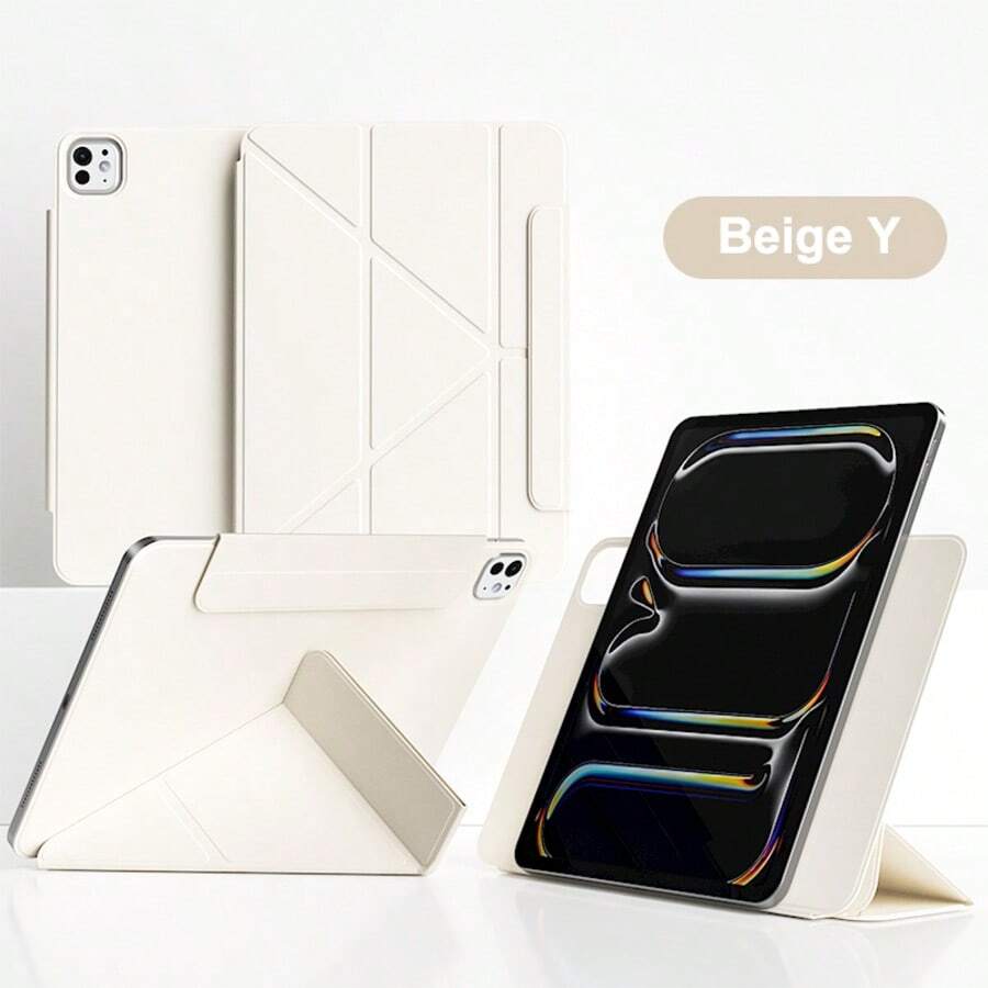 Strong Magnetic Adsorption Slim Tri-Fold Stand Protective Case Compatible With IPad Pro 13-Inch M5 M4 2026, Air 11 M2 10.9, Air 5th Gen 10th Gen 11th Gen A16 2025 M3 Air 13, Supports Pencil Pro And Pencil