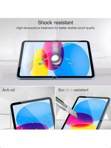 2Pcs Tempered Glass Screen Protector Compatible With Ipad, 9H Hardness, HD Clear, Full Coverage, Scratch-Resistant, Anti-Fingerprint, Case Friendly, Apple Pencil Compatible, Compatible With IPad 11th Gen 10.9"/11", 10th Gen 10.9" (2022), Air 11" 2024/2025, Air 4/5/6/7 Gen, 7th/8th/9th Gen - Clear - View 3