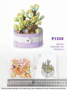 DIY積木花朵 朋友禮物玫瑰花教育玩具 逼真插接永生花盆栽裝飾 向日葵 12款創意3D鮮花熱銷組合迷你積木花 手作材料 實惠好物 送給朋友與家人的禮物 12款積木花模型隨機組合 317至473片迷你積木玩具 - 彩色 - 查看 19