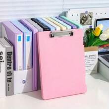 Plastic Storage Folder With Metal Clip, Multi-Functional Document Box Organizer For A4 Paper, Waterproof File Box Suitable For Office School Exam Papers, Forms, Contracts, Portable Desktop Storage Supplies, Multiple Macaron Colors Available - Multiple Styles - View 12