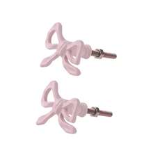 Pink Bow Cabinet Knobs, Cute Dresser Knobs For Bedroom, Vanity And Wardrobe, Includes Decorative Bow Pulls With Screws, Perfect For Bathroom Or Entryway Storage - Single Hole - View 5