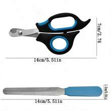 1 Set Stainless Steel Pet Nail Clippers And Nail File, Suitable For Trimming Dog And Cat Nails, Suitable For Puppies, Easy To Use And Clean, For Daily And Holiday Use - A - View 3