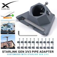 Pipe Adapter Bracket Compatible With Starlink Gen 3, Heavy Duty Roof Pole Mounting Kit Connector For Starlink V3 Antenna Installation - A - View 8