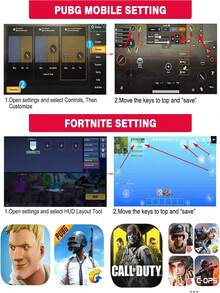Mobile Game Controller Trigger, Gamepad Joystick, Shooting Aiming Button, Compatible With 4.7-6.5 Inch Phones - Black - View 7