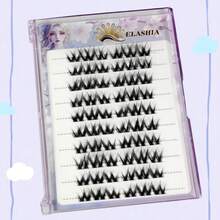 10 Pairs Glue-Free Fluffy Big Wave 3-Segment False Eyelashes, Voluminous 3D Messy Fluffy Fiber Western Charm False Eyelashes, Suitable For Beginners Daily And Party Wear - View 5