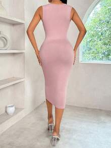 Women Midi Dresses - Marrón - View 3
