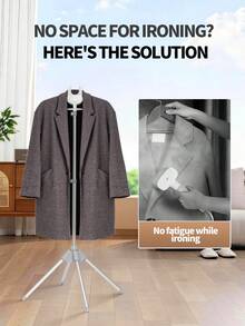 Soporte para vaporizador de prendas, estante plegable para vaporizador de prendas, soporte para vaporizador de prendas de mano, percha para planchado a vapor; percha giratoria 360° con pinzas, adecuada para el vaporizado diario de blusas, camisas, pantalones cortos, faldas y talla grande. - B - Ver 9