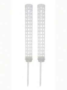 2/4/8pcs Stackable Plant Climbing Trellis, Plastic Hollow Moss Pole, Potted Garden Vine Plant Support Stake - White 3 - View 5