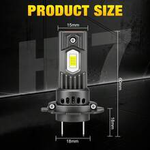 TOAUTO H7 80W LED Headlight Bulbs, 2PCS High Power Car Headlamp Light Bulb Replacement, 6000K White For Socket H7 - A - View 9