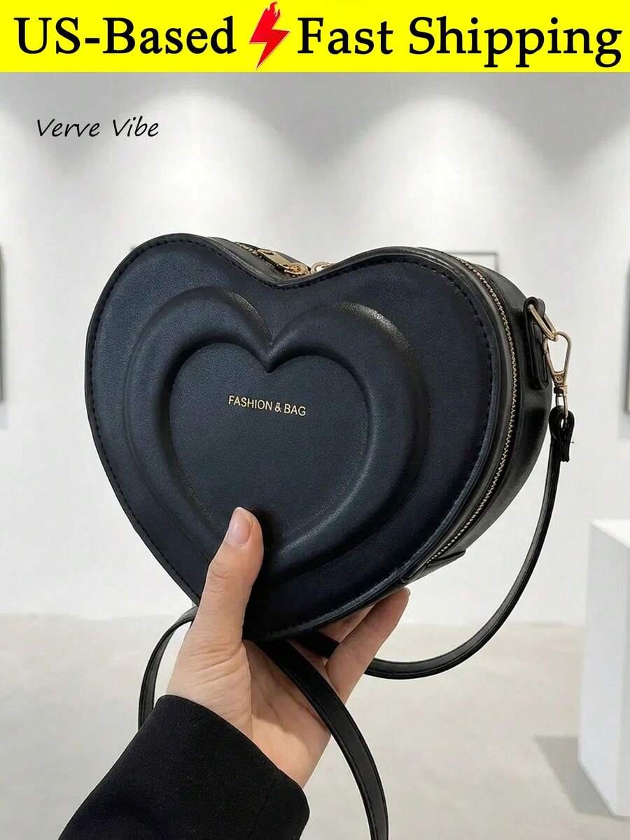 Heart-Shaped Bag Romantic Dating Travel Music Festivals And Parties To Hold Essentials In Style Women's Bags Crossbody Bags Shoulder Bags - 彩色 - 查看 1