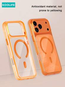 KOOLIFE Orange Translucent MagSafe Phone Case, Made Of Anti-Yellowing Anti-Oxidation PC+TPU Hybrid Material, Unique Style Design, Shockproof, Full Lens Protection, Supports Wireless Charging. Compatible With Iphone 18 Pro/18 Pro Max/17/17 Pro/17 Pro Max. - Orange - View 6