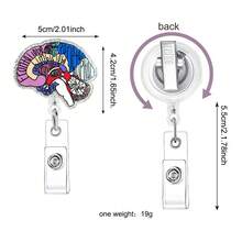 1pc Retractable Badge Reel With Swivel Clip And Easy-Pull Lanyard For Nurses - Multicolor - View 2