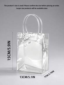 1/5/10/20/30/40/50pcs Transparent PVC Reusable Waterproof Tote Bags, Suitable For Parties, Holidays, Shopping, And Small Business Packaging - Gift Bag - View 3