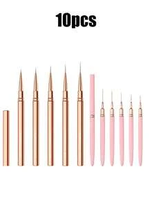 10PCS/5PCS Nail Liner Brush Set, Ultra-Fine Liner Brushes For Nails, Nail Art Brushes Suitable For Gel Nail Polish, Detail Painting And Drawing, Professional Nail Salon Tools - Multicolor - View 11