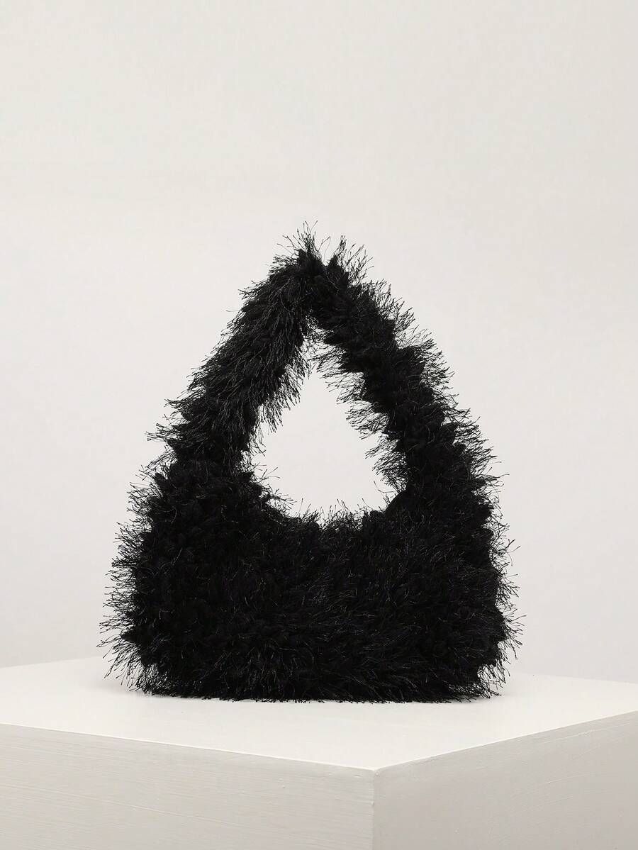 Sequin Shoulder Bag, Elegant Ladies Handbag, Dress Accessories, Wedding Items, Gift For Women (Random Pattern) - Hitam - View 1