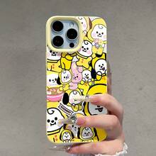 Funda para móvil con un encantador personaje amarillo, compatible con fundas para iPhone de Apple. Fabricada en TPU, ofrece protección contra golpes y caídas. Un regalo ideal para amigos y familiares, perfecto para darle un toque divertido a tu dispositivo. - Amarillo - Ver 2
