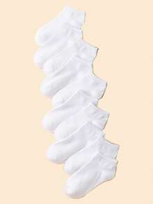 Calcetines 6 elegante con simple blanco corte bajo - Blanco - Ver 7