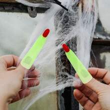 10pcs/1set Kuku Palsu Bercahaya Halloween Bentuk Cakar Jari Penyihir, Perlengkapan Seni Kuku Pesta Zombie, Cocok untuk Riasan Cosplay - MultiWarna - View 5