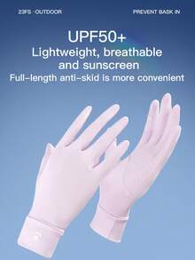 Kyncilor Summer Ice Silk Sun Protection Full Finger Gloves, Anti-Slip Breathable For Driving And Fishing, Outdoor UV Protection Hand Guards - Multicolor - View 1