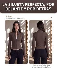 vetega Women Sports Jackets - 咖啡棕 - 查看 4