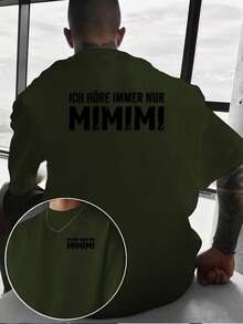Una camiseta casual para hombre con un diseño creativo y un divertido estampado con un eslogan en alemán. única y versátil para el uso diario, con estampado de doble cara en la parte dela - Blanco - Ver 10