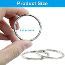 Metal Welded O Ring, Welded Ring Stainless Steel Solid O Ring Hardware Dog Leashes, Camping Belt - C - View 3