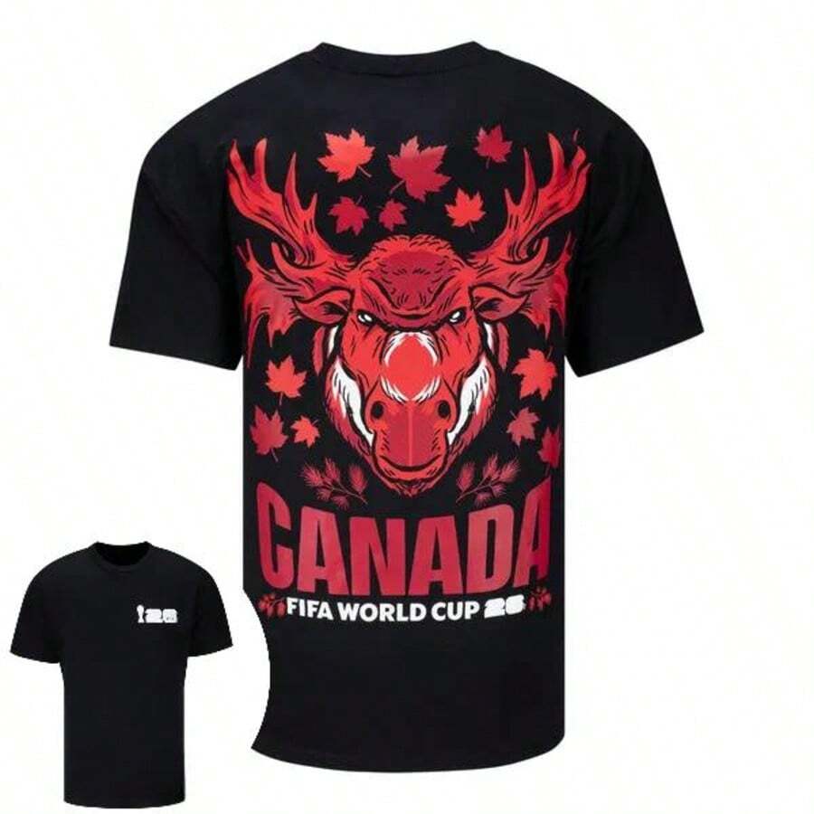 FIFA World Cup 2026 ™ Canada Rally T-Shirt - Unisex - 黑色 - 查看 1