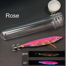 Avlcoaky 1pc 12.5cm Glow In The Dark Wood Shrimp Horizontal Squid Jig Egi Set UV Squid Lure Sea Cuttlefish Octopus Saltwater Tackle - Multicolor - View 10