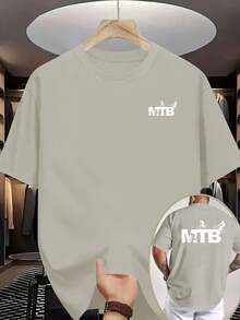 Camiseta deportiva de manga corta estilo retro americano para bicicleta de montaña (MTB) con estampado a doble cara para hombre, corte holgado de verano, hombros caídos, cuello redondo, esti - Blanco - Ver 8