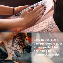 DQFART Complete Beginner Tattoo Kit, Includes 1 Tattoo Machine And A Set Of Tattoo Supplies (Including Needles, Ink And Practice Skin), Suitable For Beginner Tattoo Artists To Learn Line Drawing And Shading Techniques. - Multicolor - View 7