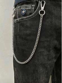 Unisex Personalized Hip-Hop Metal Pant Chain, Suitable For Cargo Pants, Jeans - Silver - View 11