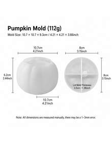 2pcs Halloween Pumpkin Silicone Mold DIY Pumpkin Candle Holder Storage Box Shaping Mold Epoxy Resin Concrete Cement Plaster Casting Mold Holiday Gift Home Decor Handmade Mold - Pumpkin Storage Box - Silicone Mold - View 7