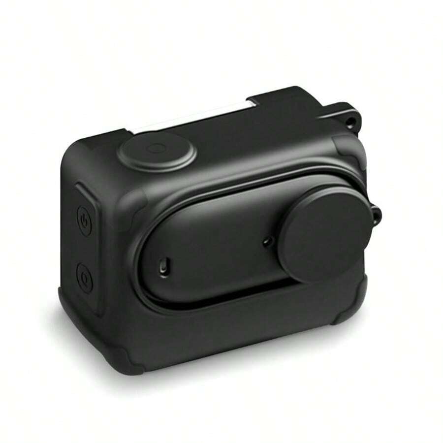 適用於 Insta360 GO 3S PULUZ 相機充電盒矽膠保護套,附鏡頭蓋與掛繩,運動相機配件 (黑色) - 查看 1