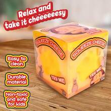 1pc Cheese Squeeze Toy With Realistic Bread Texture, Slow Rebound TPR Shell, Perfect As Birthday, Christmas, Halloween, Easter Gift Idea - Multicolor - View 1