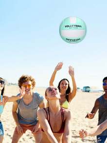 Blassrosa Minze Soft-Touch offizieller Volleyball, langanhaltend PU-Material, auslaufsicheres Ventil, hoch elastischer Sportball, geeignet für Strand, Pool, Rasen, tägliches Training und Outdoor-Gruppenunterhaltung - Verschiedenfarbig - Übersicht 9