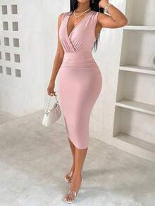 Women Midi Dresses - Marrón - View 2