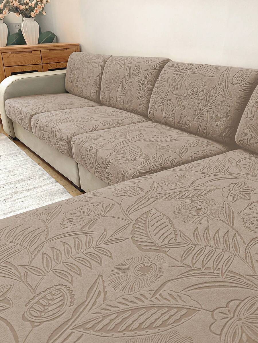 1 buah Sarung Bantal Sofa Jacquard Elastis Warna Polos, Dapat Dilepas, Dapat Dicuci dengan Mesin, Untuk Sofa Kecil, Cocok untuk Ruang Tamu, Sarung Bantal Sofa Poliester, Penutup Sandaran Sofa