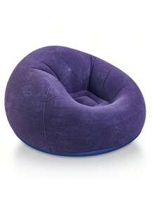 1Pc Beanless Bag Inflatable Chair, Air Sofa Outdoor Inflatable Lazy Sofa Chair No Filler, Inflatable Bean Bag Chairs, Foldable Recliner, Outdoor Sofa Bed, Couch Bean Bag Chair, - Perfect For Labor Day, Thanksgiving, Christmas, Father'S Day - 彩色 - 查看 1